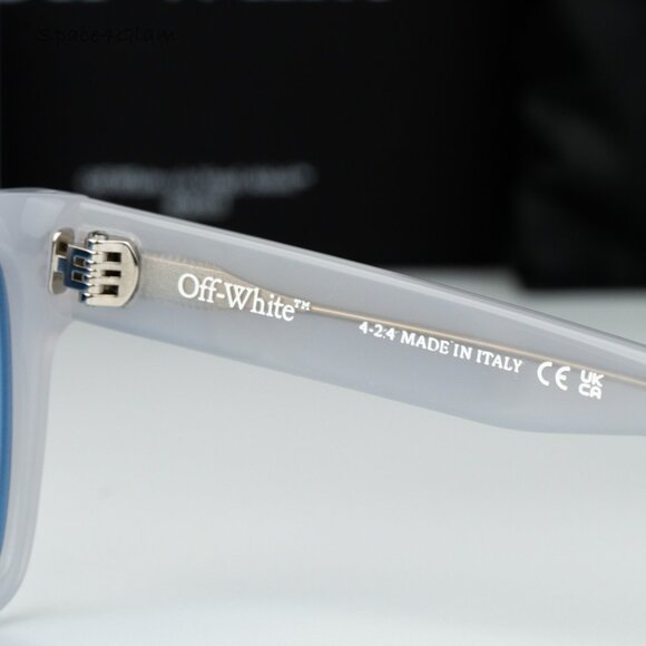Off-White Women Sunglasses Grey Blue Square OERI133 SPRINGFIELD 0945 BRAND NEW Off-White | Accessories | Offwhite Springfield Sunglasses  main image 4